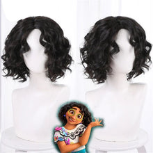 Load image into Gallery viewer, Anime Fantasy Magic Full House Encanto Heroine Mirabel Cospaly Wig Mirabel Black Styled Wavy Short Hair Cos Party

