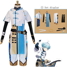 Load image into Gallery viewer, Anime Game Genshin Impact Chongyun Uniform Outfit Cosplay Halloween Party Costumes Men Women Wig Cosplay Unisex Anime Carnival
