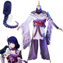 Load image into Gallery viewer, Game Genshin Impact Raiden Shogun Cosplay Costume Baal Sexy Women Uniform Wig Dress Full Set Halloween Party Costumes
