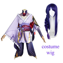Load image into Gallery viewer, Game Genshin Impact Raiden Shogun Cosplay Costume Baal Sexy Women Uniform Wig Dress Full Set Halloween Party Costumes
