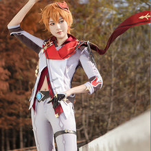 Load image into Gallery viewer, Anime Game Genshin Impact Tartaglia Cosplay Costume Childe Full Set Wig Earrings Halloween Party Costumes
