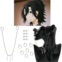 Load image into Gallery viewer, Horimiya Miyamura Izumi Cosplay Costume Punk Rock Earrings Lip Clip Chain Ear Clip Jewelry Accessories Unisex Prop
