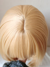 Load image into Gallery viewer, Anime Howl's Moving Castle Wizard Howl  Cosplay Short Blonde Yellow Hair Wig Cosplay Ring Earring Wig Necklace + a wig cap
