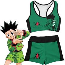 Load image into Gallery viewer, Hunter x Hunter Cosplay Costume  Gym Sport Workout Running Short Bra Yoga Suit Tracksuit Fitness
