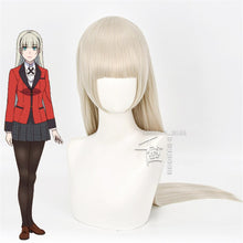 Load image into Gallery viewer, Anime KAKEGURUI Meari Saotom Long Wig Cosplay Wig Role Play Golden Color 50cm
