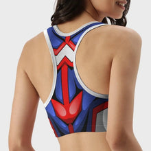 Load image into Gallery viewer, My Hero Academia Cosplay Costume All Might Gym Sport Workout Running Short Bra Yoga Suit Tracksuit Fitness
