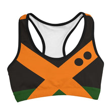 Load image into Gallery viewer, My Hero Academia Cosplay Costume Bakugou Katsuki Gym Sport Workout Running Short Bra Yoga Suit Tracksuit Fitness
