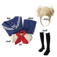 Load image into Gallery viewer, Anime My Hero Academia Cosplay Costume Boku No Hero Academia Himiko Toga JK Uniform Sweater Wig Halloween Costumes for Women
