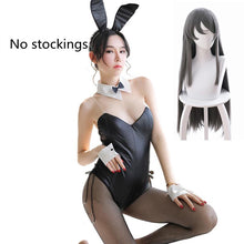 Load image into Gallery viewer, Rascal Does Not Dream of Bunny Girl Senpai Sakurajima Mai Cosplay Costume Women Black Jumpsuit Wig Halloween Costumes
