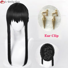 Load image into Gallery viewer, Anime SPY×FAMILY Yor Forger Long Black Cosplay Wig Hair Heat Resistant Synthetic SPY FAMILY Halloween Role Play Wigs + Wig Cap
