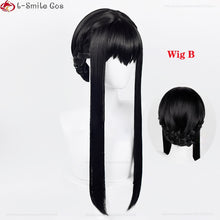 Load image into Gallery viewer, Anime SPY×FAMILY Yor Forger Long Black Cosplay Wig Hair Heat Resistant Synthetic SPY FAMILY Halloween Role Play Wigs + Wig Cap

