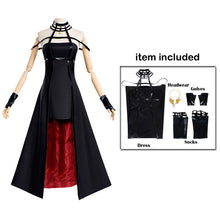 Load image into Gallery viewer, Spy X Family Yor Forger Cosplay Costume Killer Gothic Halter Black Dress Outfit Halloween Party Set
