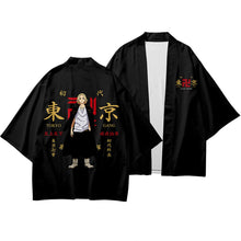 Load image into Gallery viewer, Anime Tokyo Avengers Cosplay T-shirt Cloak of Draken Manji Gang for Summer Haori Kimono Tee Men Short-sleeve
