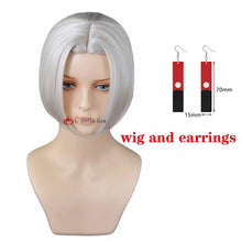 Load image into Gallery viewer, Anime Tokyo Revengers Izana Kurokawa Cosplay Wig White Short and Silver Heat Resistant Synthetic Halloween Party Hair + Wig Cap
