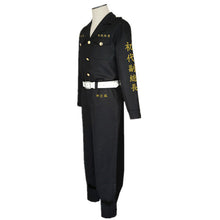 Load image into Gallery viewer, Tokyo Revengers Ken Ryuguji Tokyo Manji Gang Cosplay Costume Black Shirt Pants Uniform
