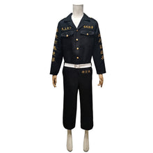 Load image into Gallery viewer, Tokyo Revengers Ken Ryuguji Tokyo Manji Gang Cosplay Costume Black Shirt Pants Uniform
