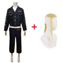 Load image into Gallery viewer, Tokyo Revengers Ken Ryuguji Tokyo Manji Gang Cosplay Costume Black Shirt Pants Uniform
