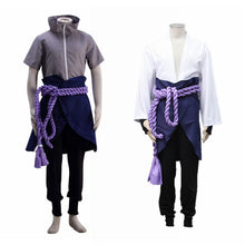 Load image into Gallery viewer, Uchiha Sasuke Cosplay Costume Shippuden Clothing Halloween Outfits Party Blazer Pants  Waist Rope Hand Guard
