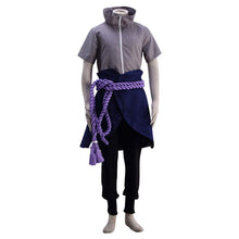Load image into Gallery viewer, Uchiha Sasuke Cosplay Costume Shippuden Clothing Halloween Outfits Party Blazer Pants  Waist Rope Hand Guard
