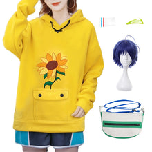 Load image into Gallery viewer, Wonder Egg Priority Ohto Ai Cosplay Costumes Hoodie Pullover Yellow Sweatshirt Shorts Wig Bag Sock
