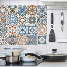 Load image into Gallery viewer, Arabic Style Mosaic Tile Stickers For Living Room Kitchen Retro 3D Waterproof Mural Decal Bathroom Decor Diy Adhesive Wallpaper
