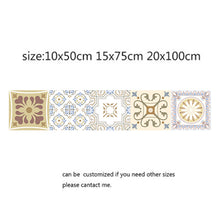 Load image into Gallery viewer, Arabic Style Mosaic Tile Stickers For Living Room Kitchen Retro 3D Waterproof Mural Decal Bathroom Decor Diy Adhesive Wallpaper
