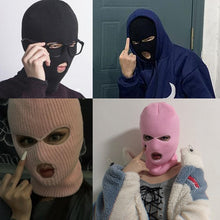 Load image into Gallery viewer, Army Tactical Mask 3 Hole Full Face Mask Ski Mask Winter Cap Balaclava Motorbike Motorcycle Helmet Full Helmet
