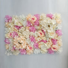 Load image into Gallery viewer, 60x40cm Artificial Flowers DIY Wedding Decoration Flower Wall Panels Silk Rose Flower Pink Romantic Wedding Backdrop Decor
