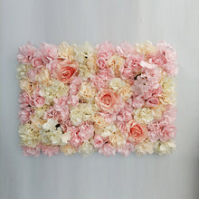 Load image into Gallery viewer, 60x40cm Artificial Flowers DIY Wedding Decoration Flower Wall Panels Silk Rose Flower Pink Romantic Wedding Backdrop Decor

