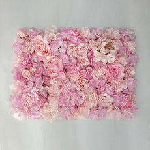 Load image into Gallery viewer, 60x40cm Artificial Flowers DIY Wedding Decoration Flower Wall Panels Silk Rose Flower Pink Romantic Wedding Backdrop Decor
