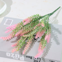 Load image into Gallery viewer, Artificial Flowers Flocked Plastic Lavender Bundle Fake Plants Wedding
