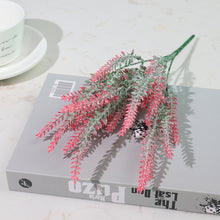 Load image into Gallery viewer, Artificial Flowers Flocked Plastic Lavender Bundle Fake Plants Wedding Bridle Bouquet
