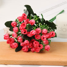 Load image into Gallery viewer, Artificial Flowers Rose Buds Lot Gypsophila Fake Artificial Plant Flower Bouquet For Wedding Home Festation DIY Decoration
