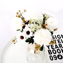 Load image into Gallery viewer, Artificial Flowers Rose lavender Hydrangea Daisy Autumn Hybrid Bouquet for Home Wedding Christmas Decor Fall Silk Fake Flower
