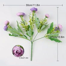 Load image into Gallery viewer, Artificial Flowers Simple 10 Heads  Bouquet Rose Silk High End Wedding Party Bride Home Table Plant Decoration Single Branch
