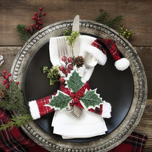 Load image into Gallery viewer, Artificial Holly Berries with Leaves for Christmas Wreath Wedding Flower Arrangement Gift Scrapbooking Decor Fake Berries 5/6cm
