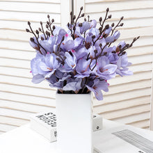 Load image into Gallery viewer, 3pcs Artificial Silk Flowers Autumn Simulation Bouquet Magnolia Home  Decoration Orchid Flower Photography Props Fake Flowers Wedding

