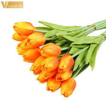 Load image into Gallery viewer, Artificial Tulip Flowers Mini Tulip Flowers Fakes Flowers Real Wedding Flowers Wedding Banquet Bridal Home Decor Valentines Day
