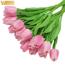 Load image into Gallery viewer, Artificial Tulip Flowers Mini Tulip Flowers Fakes Flowers Real Wedding Flowers Wedding Banquet Bridal Home Decor Valentines Day
