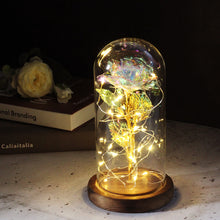 Load image into Gallery viewer, Artificial WED Flowers Beauty and the Beast Eternal Rose in Glass Cover Home Decor Wedding for Guests Birthday Mother's Day Gift
