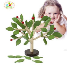 Load image into Gallery viewer, Assembled Tree Wood Green Leaves Building Wooden Toys Chopping Block Early Educational Toy Children Learning Toy
