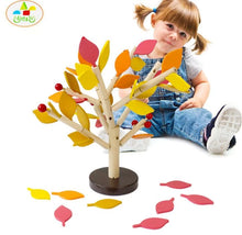 Load image into Gallery viewer, Assembled Tree Wood Green Leaves Building Wooden Toys Chopping Block Early Educational Toy Children Learning Toy
