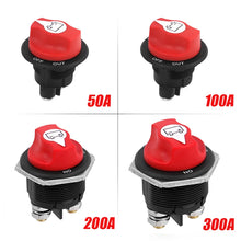 Load image into Gallery viewer, Car Battery Switch 100A Safe Power Cut Off Isolator Rotary Disconnect Switch for Car Motorcycle Boat Truck RV Auto Accessories
