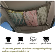 Load image into Gallery viewer, Car Ceiling Storage Net Roof Interior Storage Bag Car Storage Net Car Interior Cargo Net Bag Sundries Storage Bag
