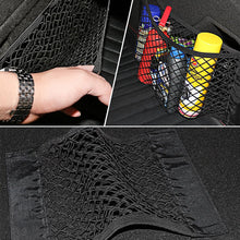 Load image into Gallery viewer, Car Back Rear Mesh Trunk Seat Elastic String Net Magic Sticker Universal Storage Bag Pocket Cage Auto Organizer Seat Back Bag

