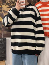 Load image into Gallery viewer, Autumn Winter Knitted Striped Sweater Women Casual Oversized Pullovers Sweaters Loose Warm Jumper Streetwear Teen Knitwear
