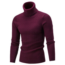 Load image into Gallery viewer, Autumn Winter Men's Turtleneck Sweater Men's Knitting Pullovers Rollneck Knitted Sweater Warm Men Jumper Slim Fit Casual Sweater
