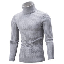 Load image into Gallery viewer, Autumn Winter Men's Turtleneck Sweater Men's Knitting Pullovers Rollneck Knitted Sweater Warm Men Jumper Slim Fit Casual Sweater

