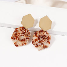Load image into Gallery viewer, Autumn Winter New Brown Earrings Vintage Matte Drop Earrings for Women Metal Fashion Statement Dangle Earring Trend Jewelry
