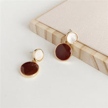 Load image into Gallery viewer, Autumn Winter New Brown Earrings Vintage Matte drop Earrings for women Metal Fashion Statement Dangle Earring  Trend Jewelry
